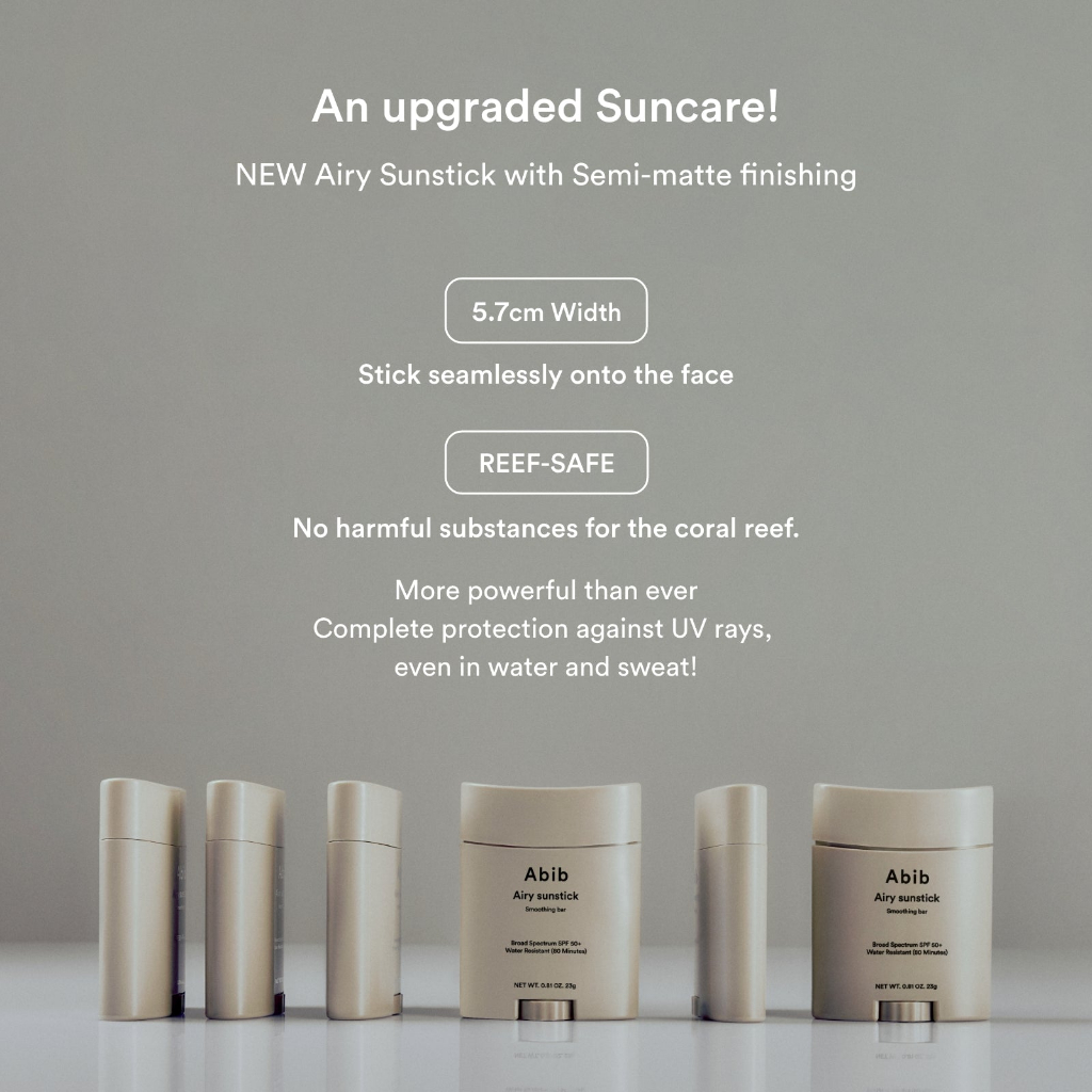 ABIB Bastão Solar Airy Smoothing Bar SPF50+ PA++++, 23g